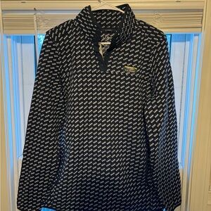 L.L. Bean Navy and White Sweater